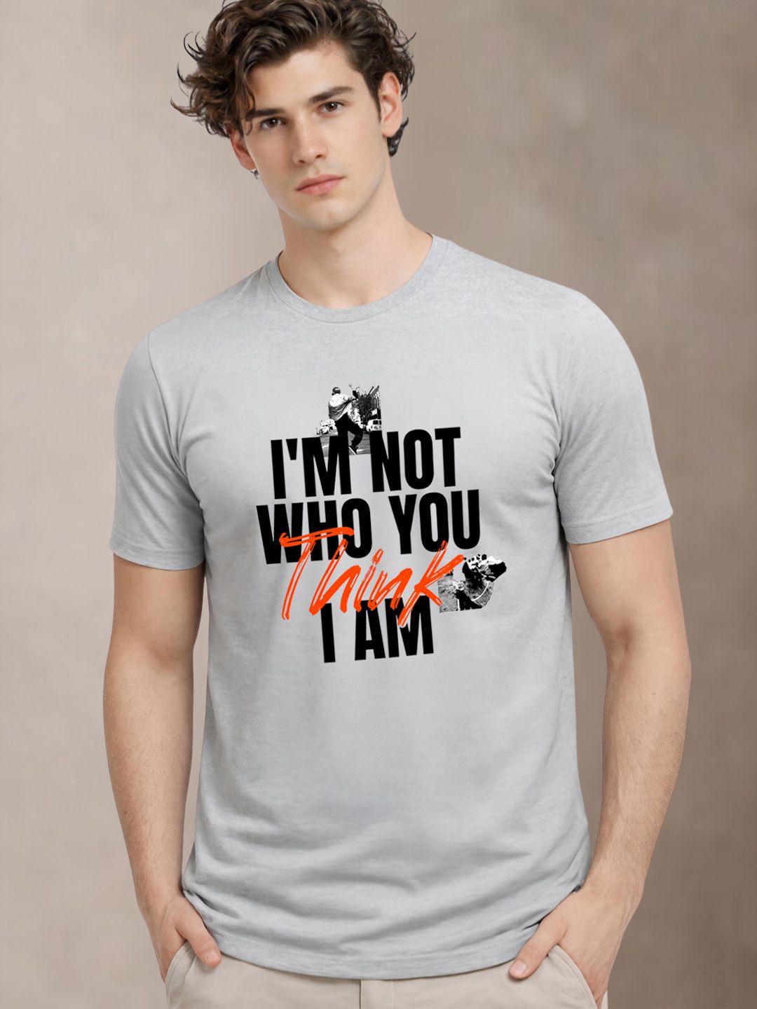 ADRO Men Typography Printed T-shirt