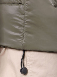 The Indian Garage Co Men High Neck Solid Puffer Jacket
