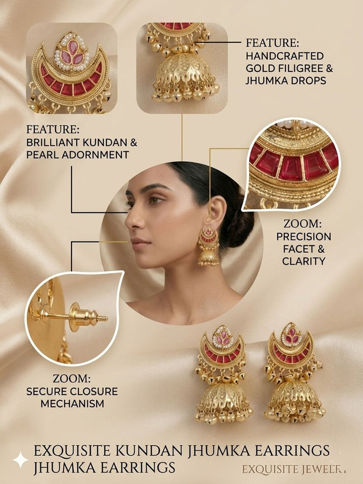 PANASH Contemporary Jhumkas Earrings