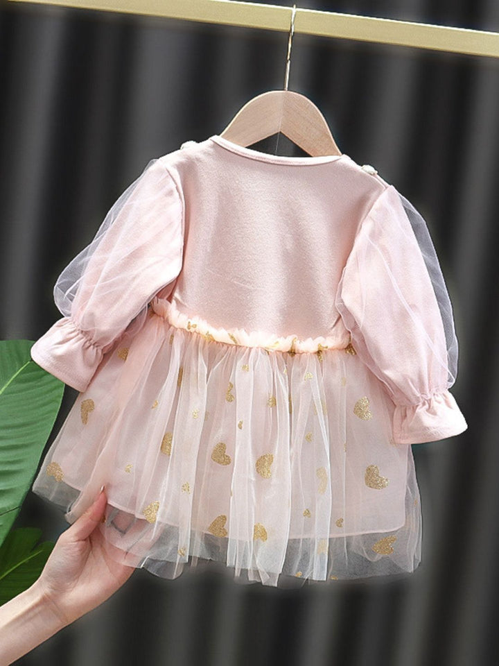 YK Puff Sleeve Fit & Flare Dress