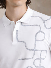 ADRO Men Printed Polo Collar T-shirt