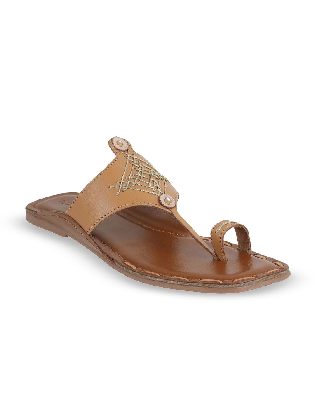 Mochi Embellished Leather Wedge with