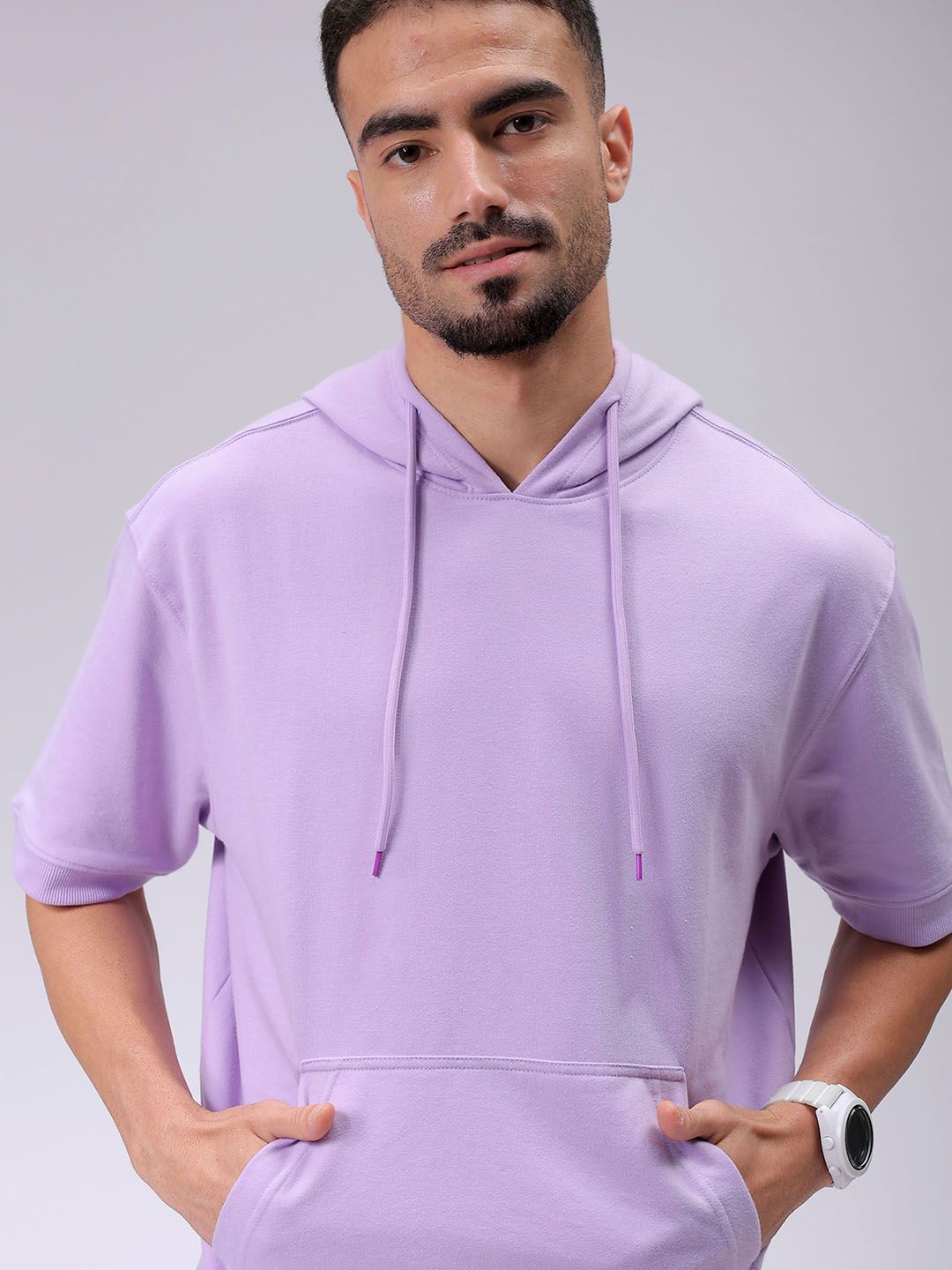 The Indian Garage Co Men Hooded Short Sleeves Sweatshirt
