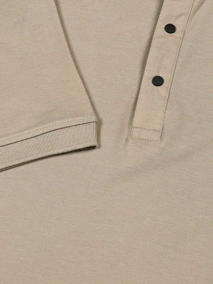 Thomas Scott Men Solid Polo Collar Cotton T-shirt