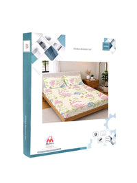 Myntra Elegant Homes Berwarna Krim Bunga 300 TC Cadar King dengan 2 Sarung Bantal