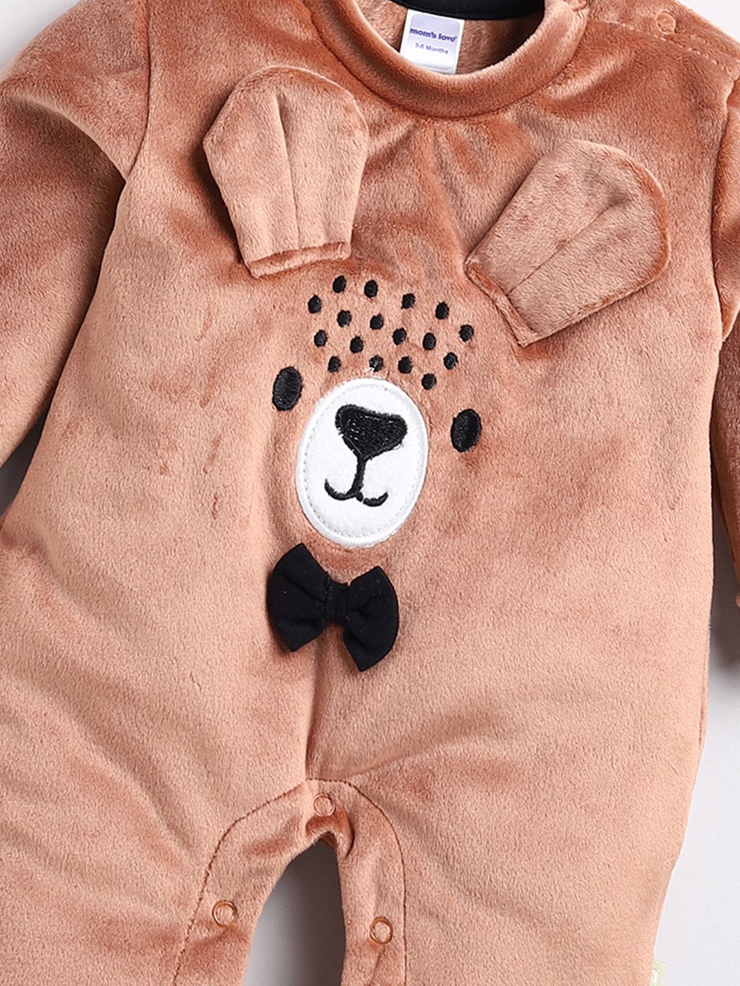 Moms Love Infant Boys Embroidered Pure Cotton Sleepsuit