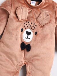 Moms Love Infant Boys Embroidered Pure Cotton Sleepsuit