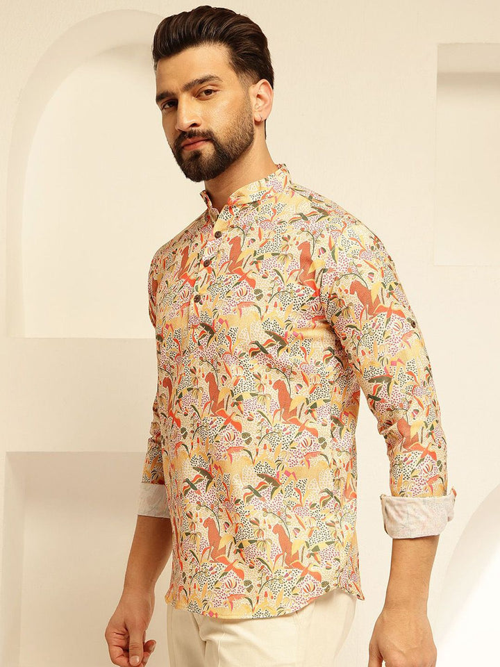 SOJANYA Quirky Printed Cotton Straight Kurta