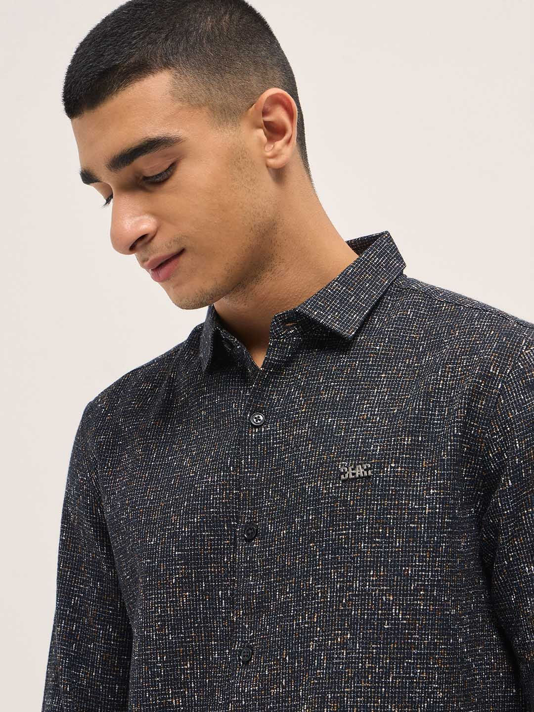 THE BEAR HOUSE Men Slim Fit Casual Shirt