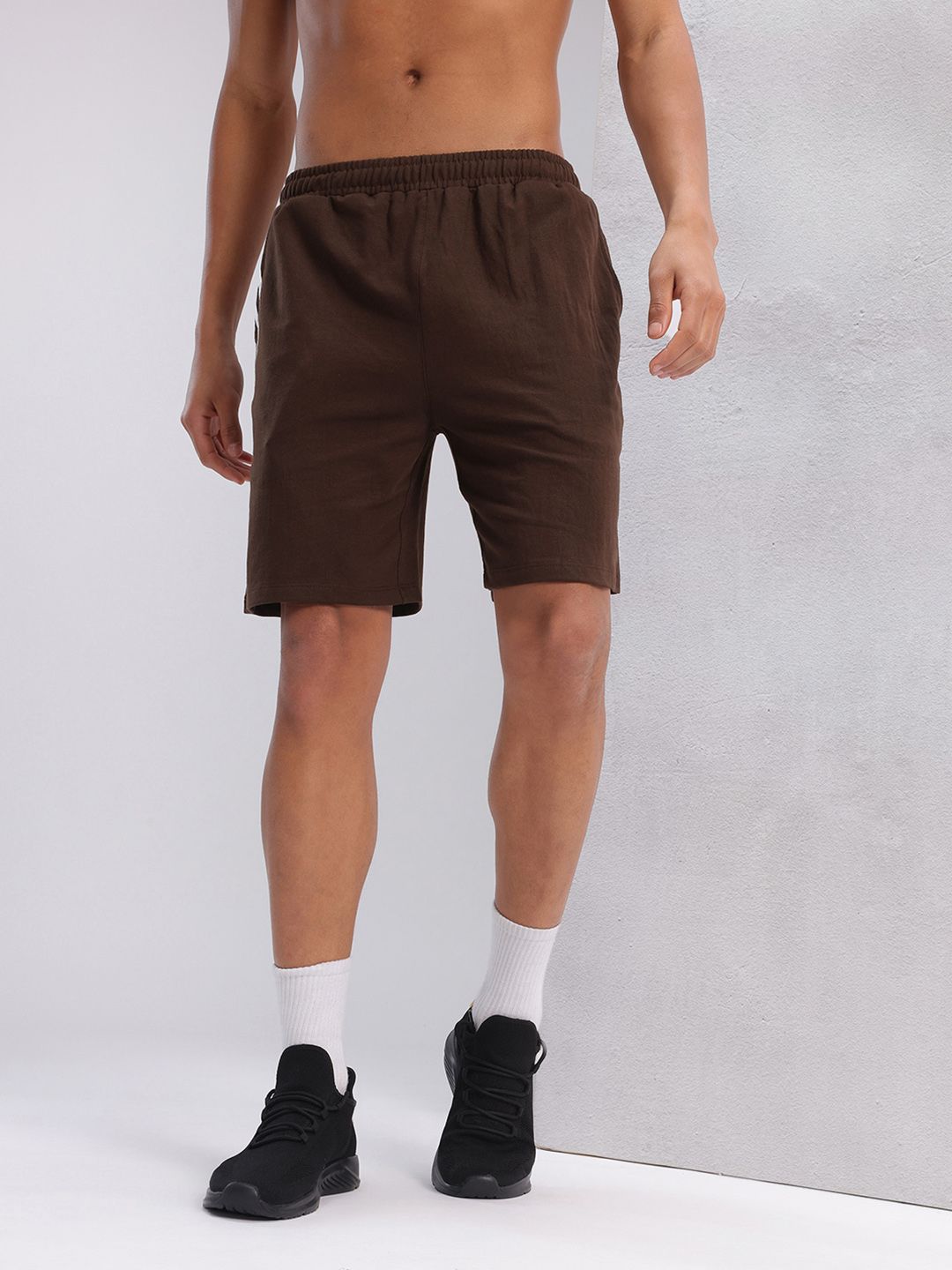 HRX by Hrithik Roshan Men Mid-Rise Training Shorts with Side-Taping