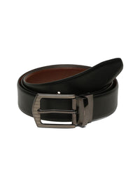 Teakwood Leathers Men Textured Leather Reversible Formal Belt
