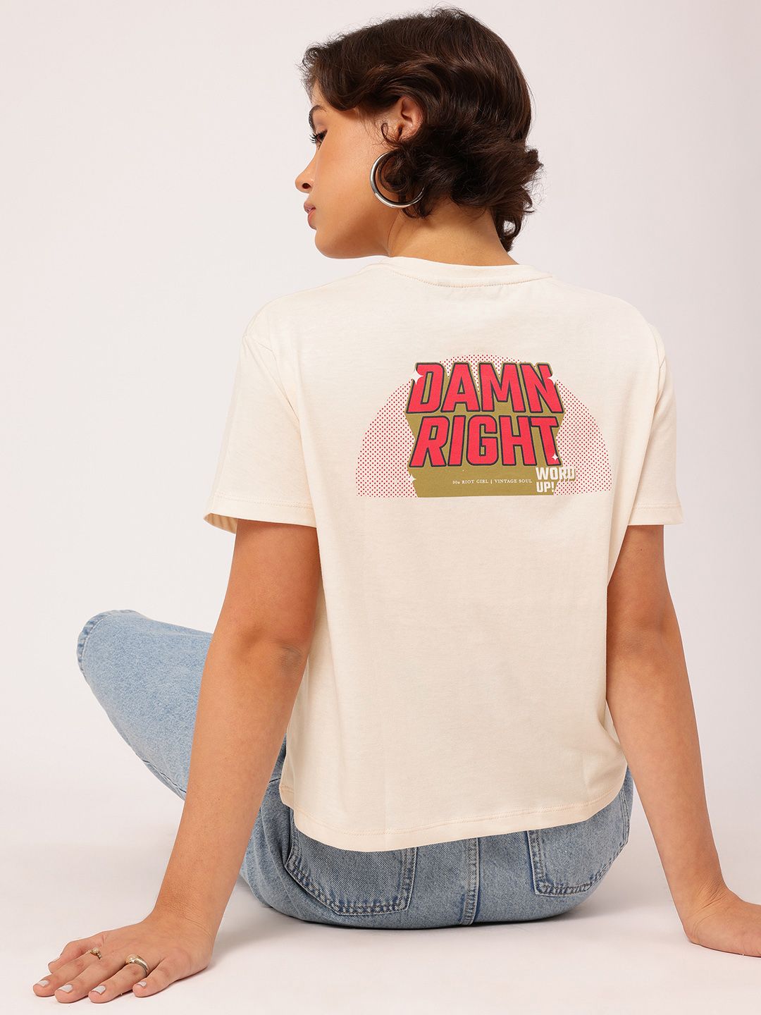 DressBerry Always Funky Typography Printed Casual Tee