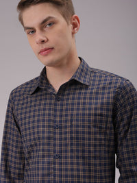 The Indian Garage Co. X Luxe Men Cutaway Collar Vertical Striped Slim Fit Formal Shirt