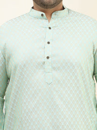 SOJANYA PLUS Motif Etnik Rekaan Tenunan Kurta Lurus Jacquard Dengan Pijama