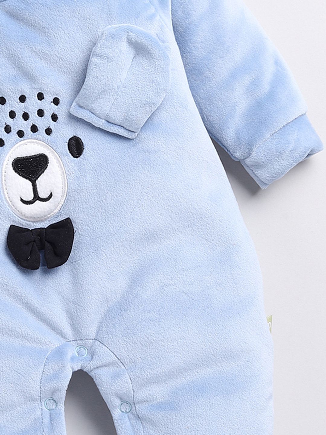 Moms Love Infant Boys Embroidered Pure Cotton Sleepsuit