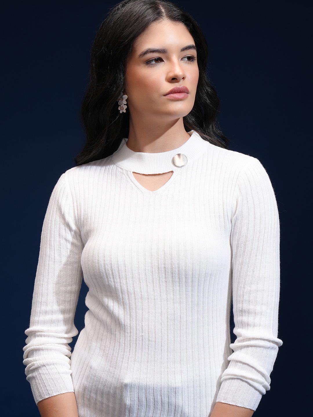 Tokyo Talkies Women Ribbed Pullover Sweaters
