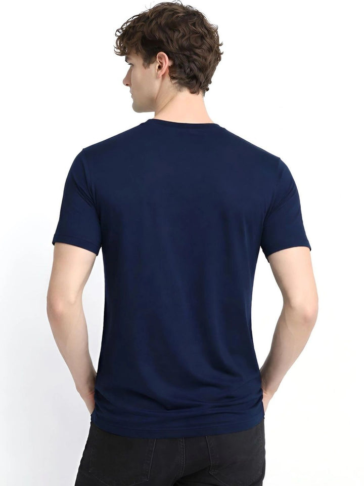 ADRO Lelaki Grafik Bercetak Leher Bulat Lengan Biasa Kapas T-shirt