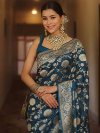 KALINI Ethnic Motifs Zari Banarasi Saree