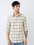 SPYKAR Men Spread Collar Tartan Checked Cotton Casual Shirt