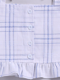 Moms Love Infant Girls Cotton Checked Top with Shorts