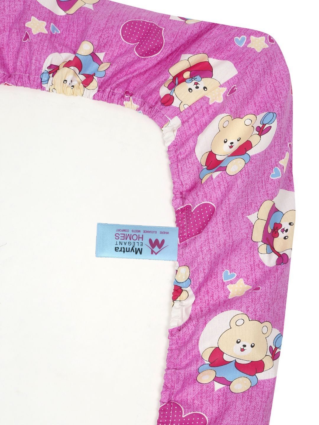 Myntra Elegant Homes Purple Printed Cotton 400 TC Set Cadar Bujang Dilengkapi-2.25mX1.50m
