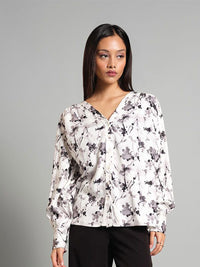 AND Floral Print Styled Back Top