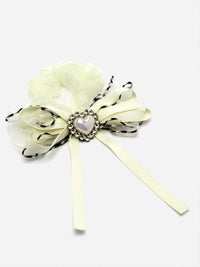 PANASH Women Heart Shaped Stone Studded Embellished Ponytail Holders