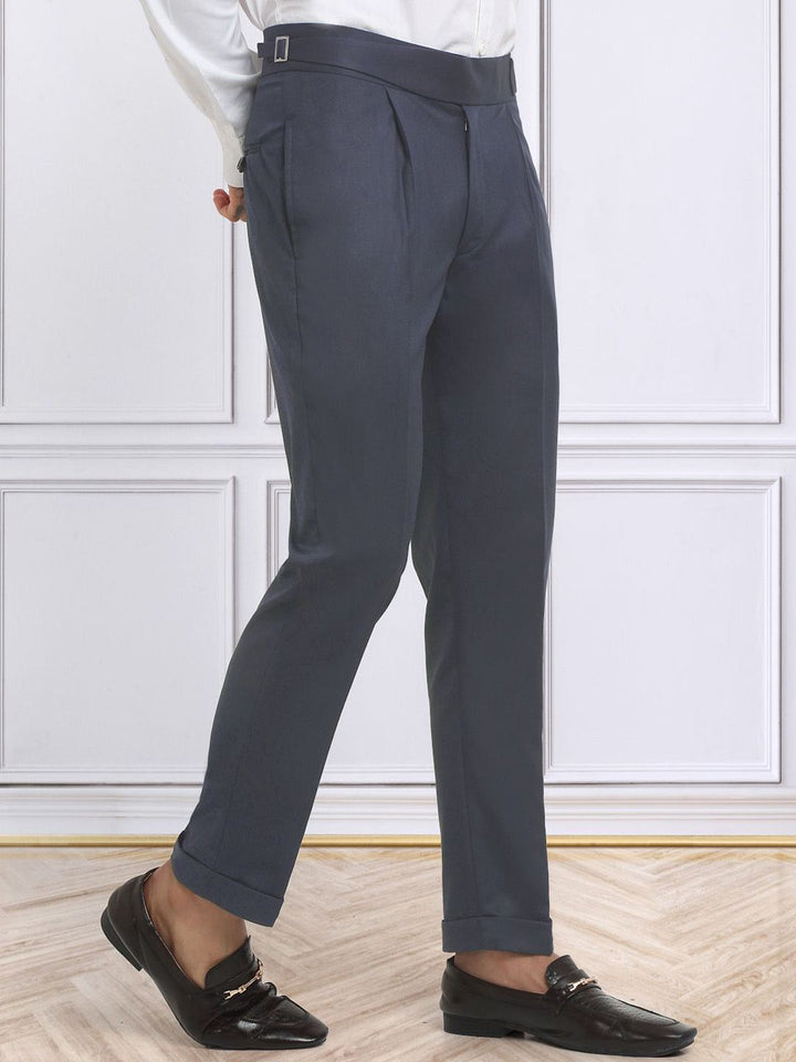 KLOTTHE Men's  Cotton Rich Solid Slim Fit Gurkha pants