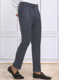 KLOTTHE Men's  Cotton Rich Solid Slim Fit Gurkha pants