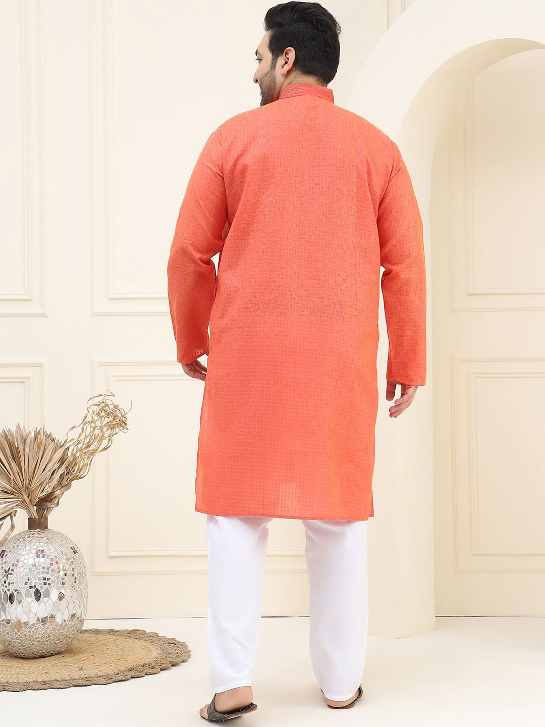 SOJANYA PLUS Plus Size Woven Design Pure Cotton Kurta with Pyjama