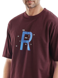 RARE RABBIT Men Graphic Printed Round Neck Cotton Oversized T-shirt