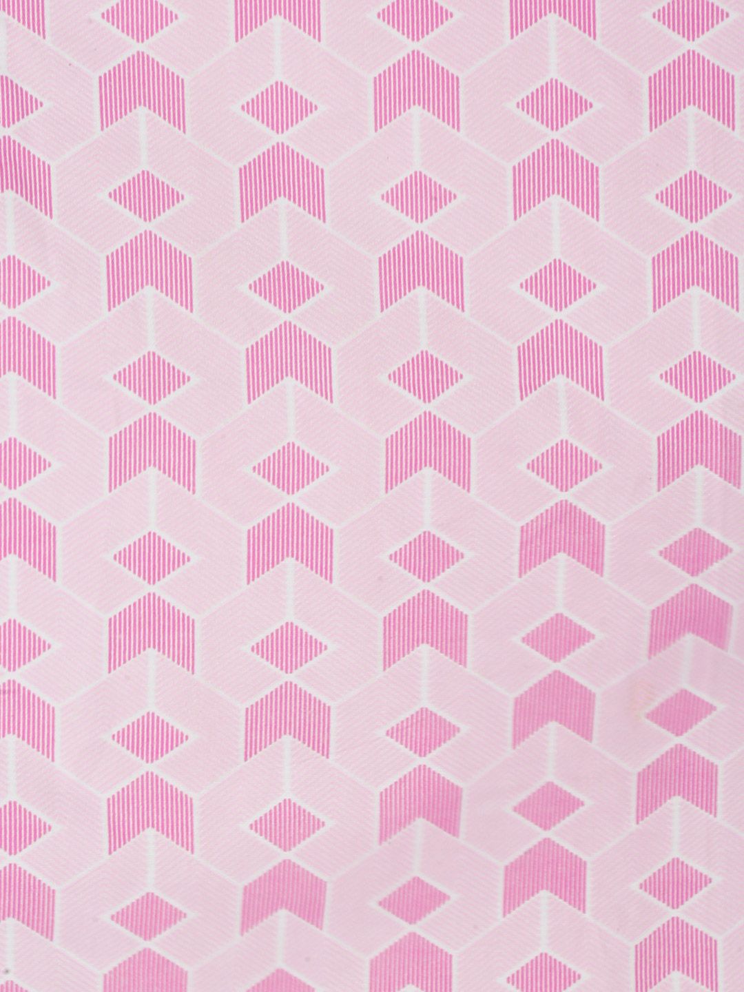 KLOTTHE Pink & White Printed Fitted 300 TC Single Bedsheet With 1 Pillow Cover