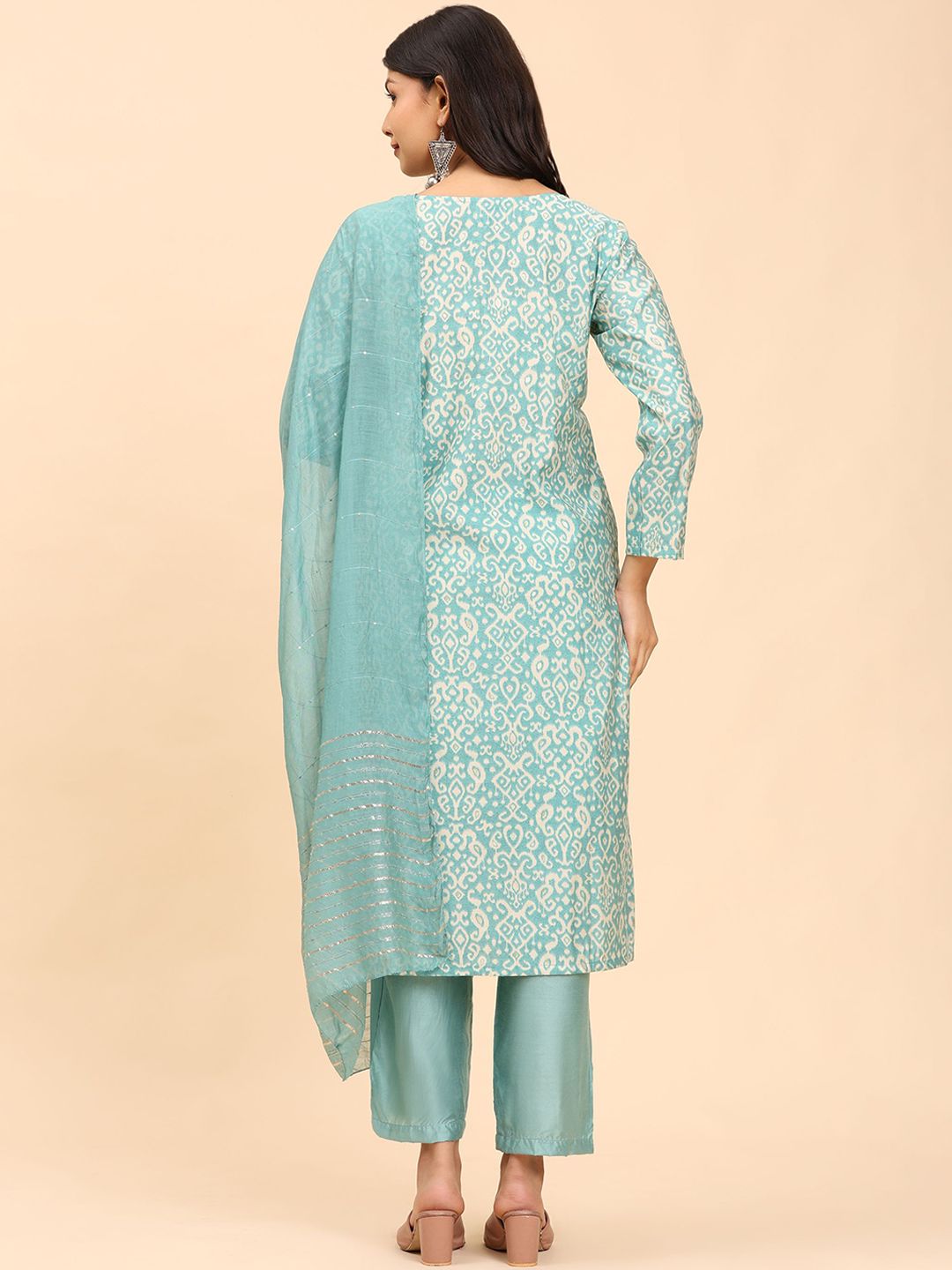 Mamicha Women Floral Printed Regular Pure Cotton Kurta with Palazzos & With Dupatta