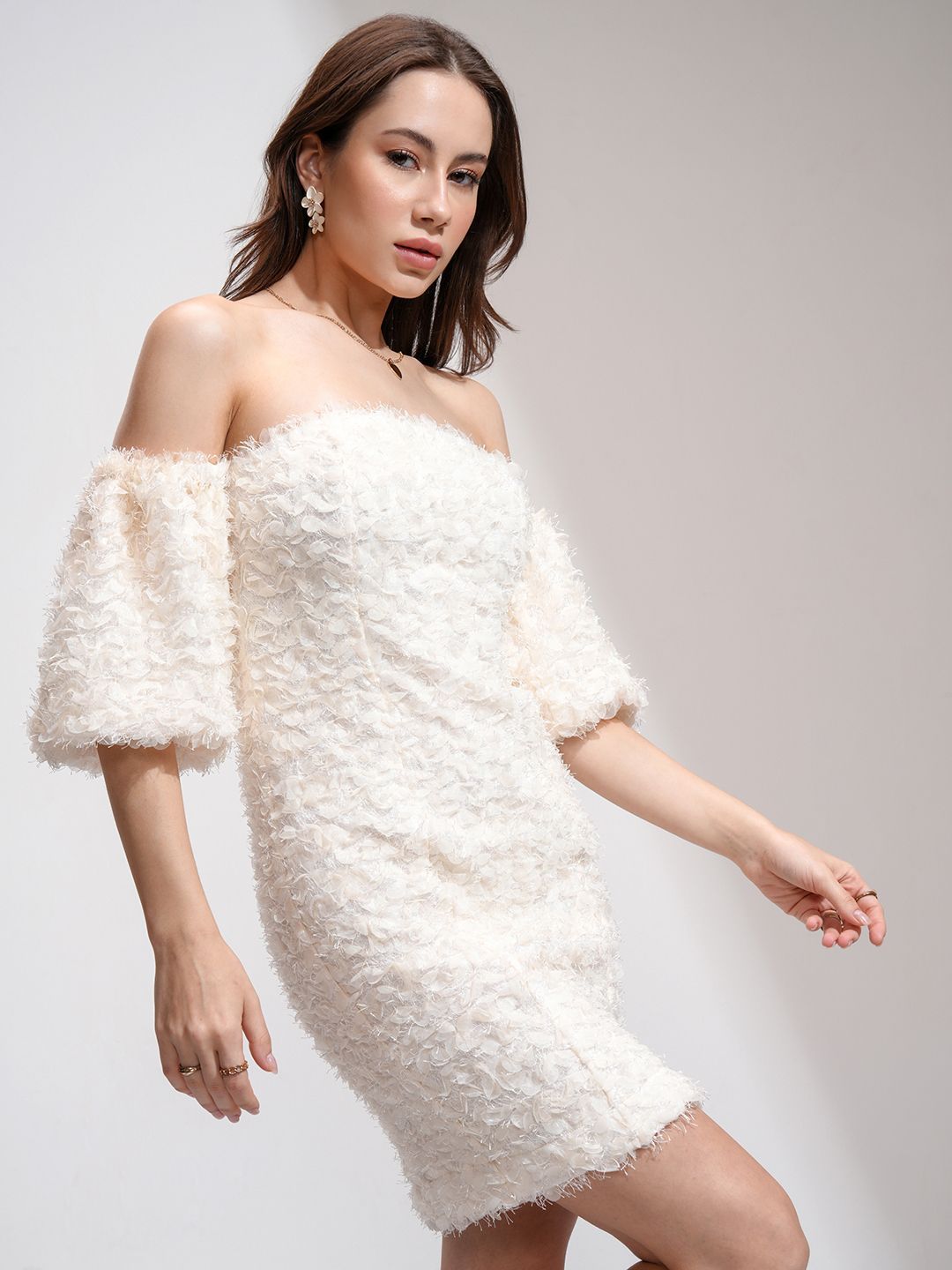 Tokyo Talkies Women Shoulder Bodycon Mini Dress