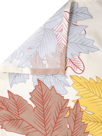 Myntra Elegant Homes White Leaf Cotton 300 TC Single Fine Bedsheet with a Pillow Cover-215 x 150 cm
