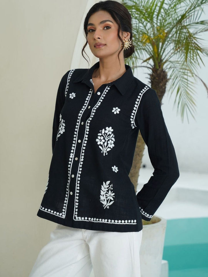 House of Chikankari Women Straight Floral Printed Casual Shirt
