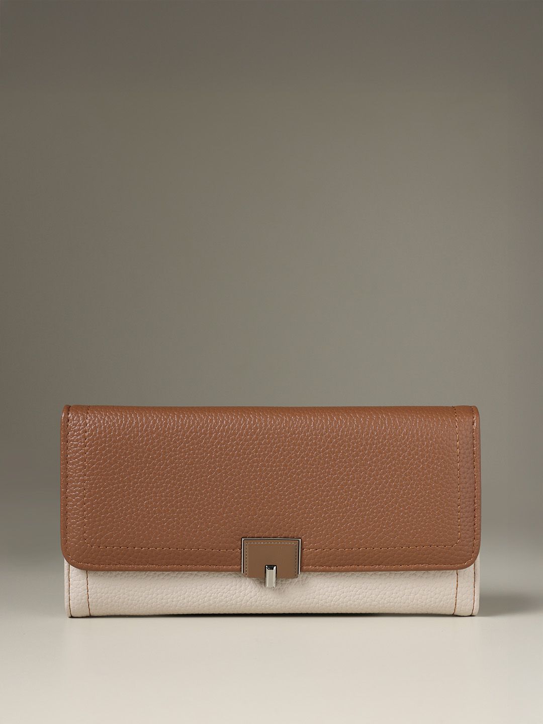 Lino Perros Women Avril Mode Colourblocked Two Fold Wallet with SD Card Holder