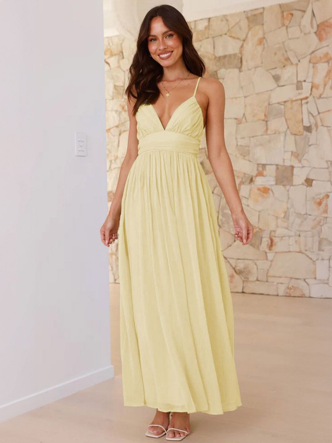 all about you Chiffon Fit & Flare Maxi Dress