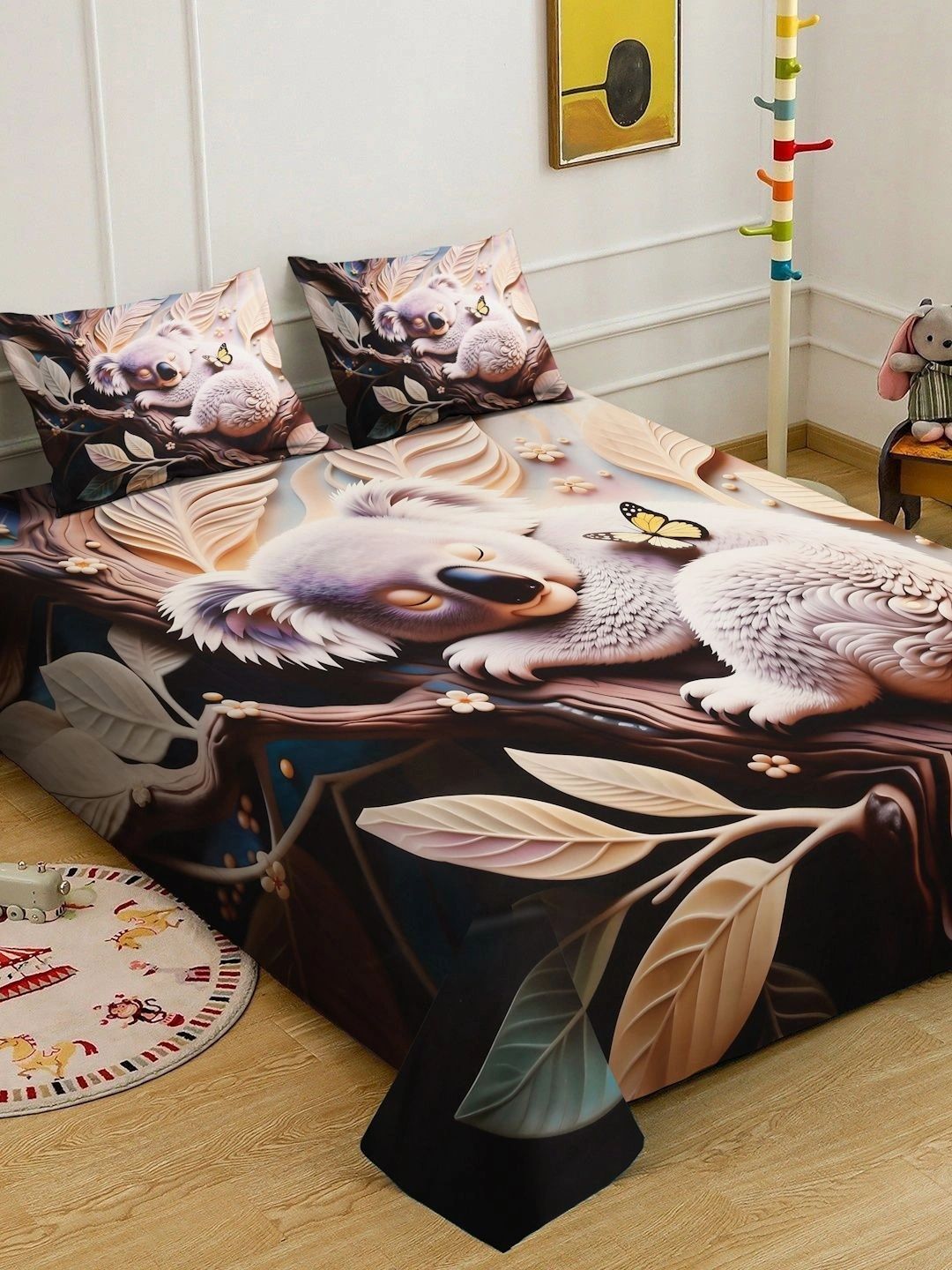 KLOTTHE Brown 400 TC King 7D Cadar dengan 2 Sarung Bantal