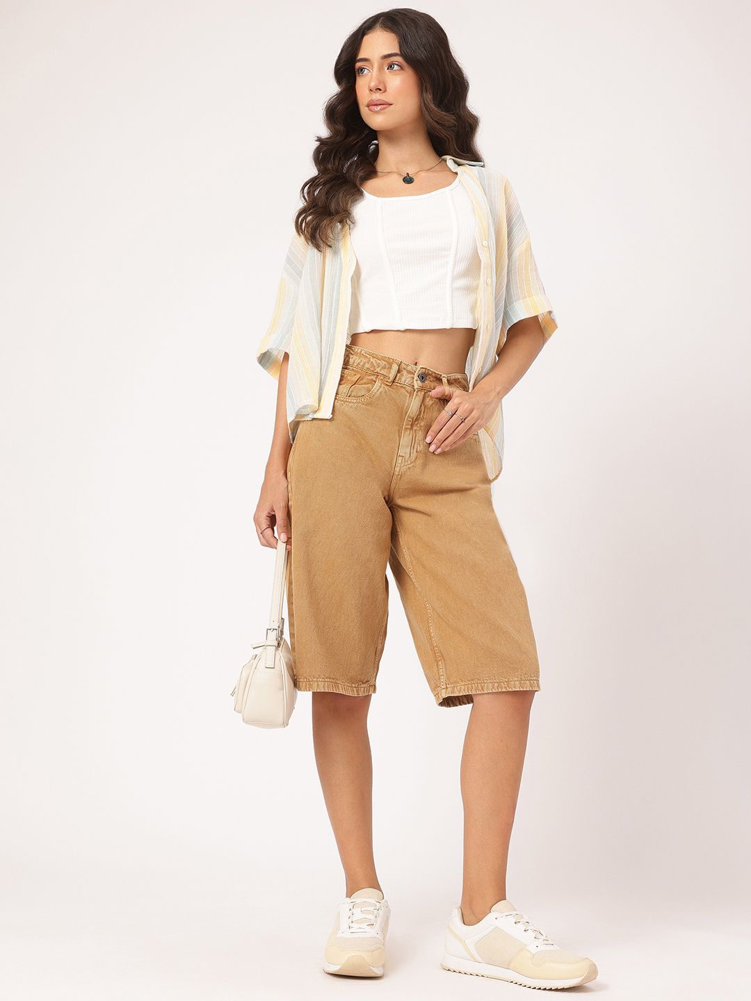 DressBerry Women Carefree Cuts Skater Fit Denim Shorts
