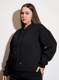 SASSAFRAS Curve Women Long Sleeves Hooded Sweatshirt