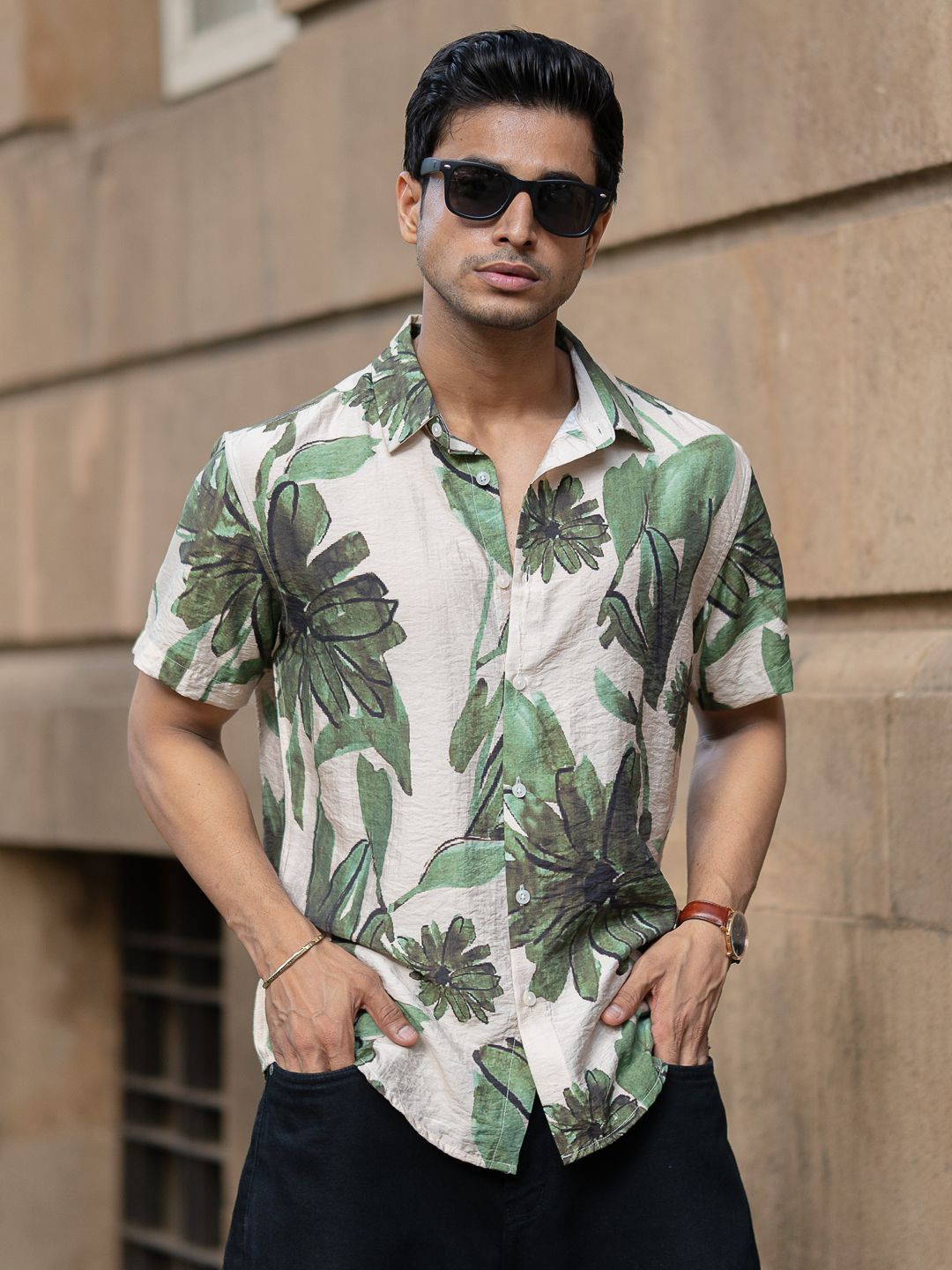 Powerlook SS25 Floral Printed Casual Shirt