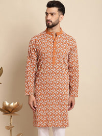 Motif Etnik Anouk Sulam Kolar Band Kapas Kurta Biasa