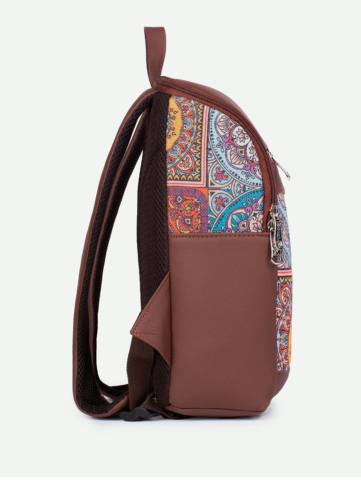 Zouk Unisex Multicolor Mandala Print Amalia Daypack