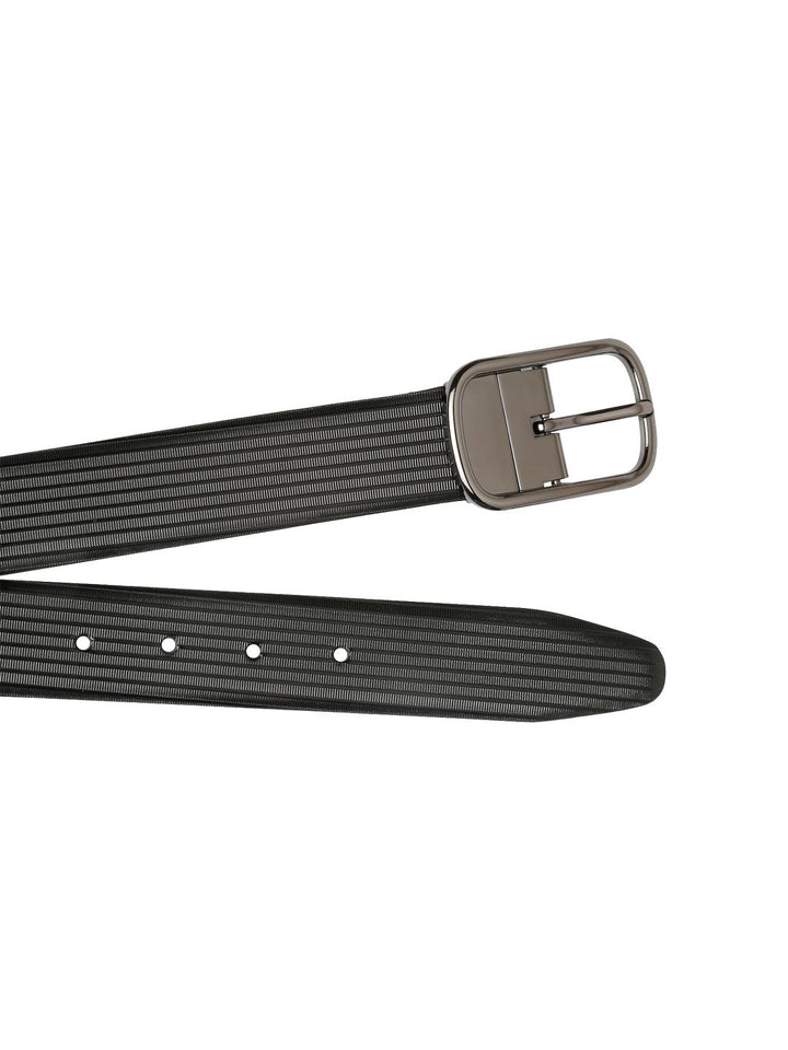 Teakwood Leathers Men Textured Leather Reversible Formal Belt