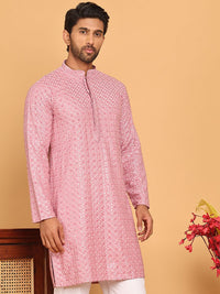 Jompers Men Geometric Embroidered Sequinned Kurta