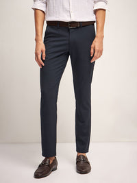 THE BEAR HOUSE Men Mid-Rise Slim Fit Regular Trousers