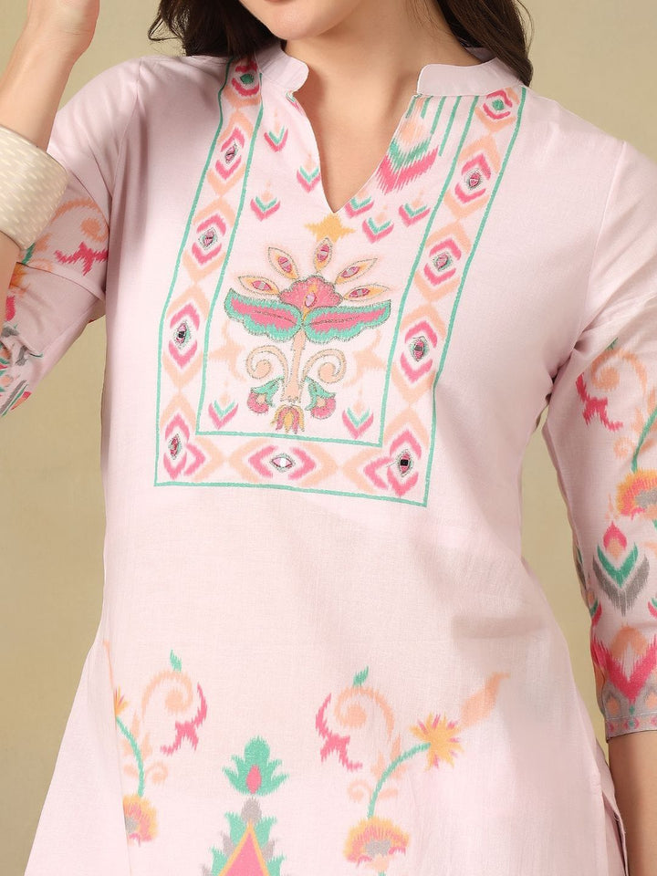 Mamicha Women Ethnic Motifs Printed Regular Pure Cotton Kurta with Trousers & With Dupatta