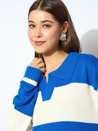Wanita sassafras bergaris pullover