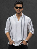 Powerlook Men Opaque Striped Casual Shirt
